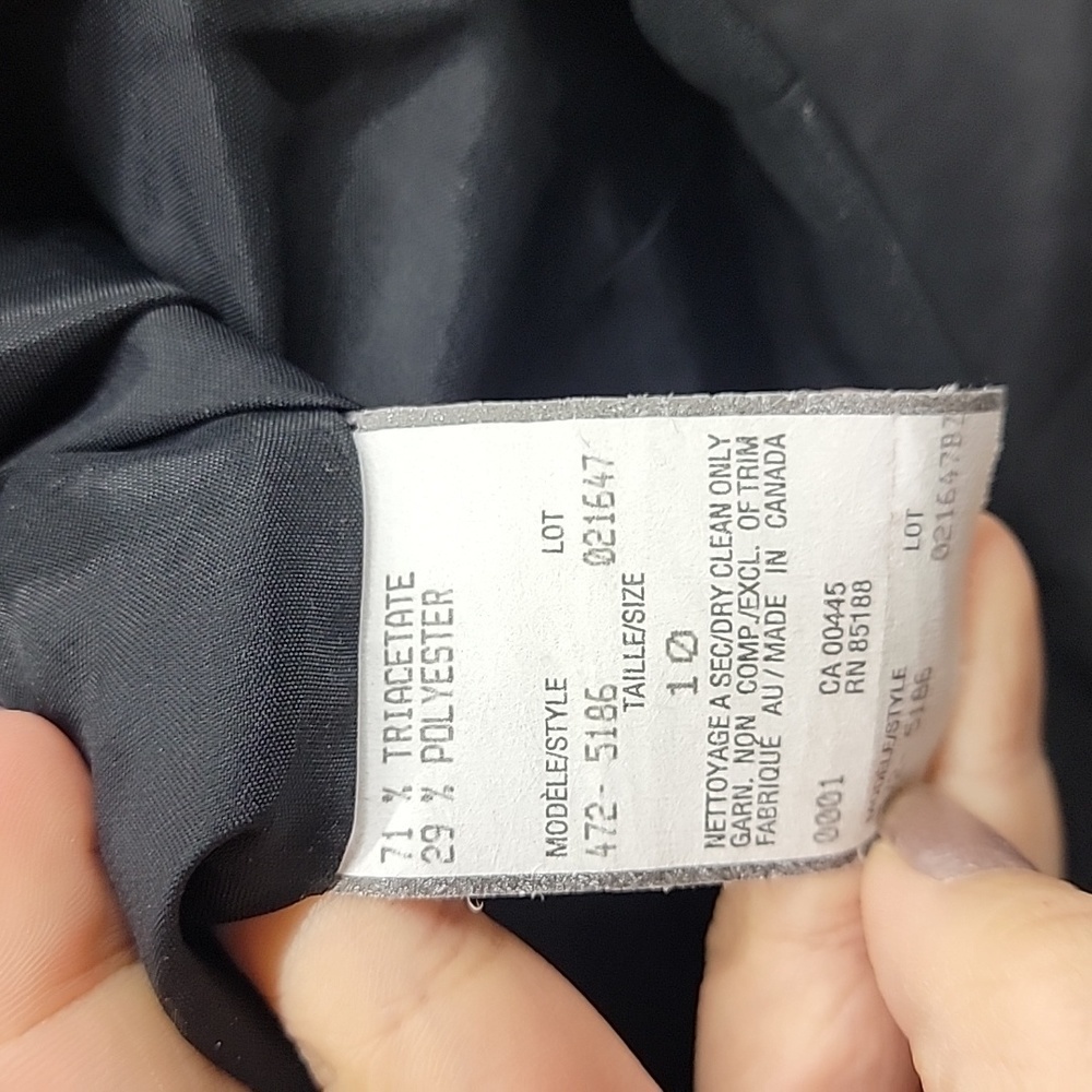 Louben Zip Up Blazer Jacket Made in Canada Size 10 - Picture 9 of 11